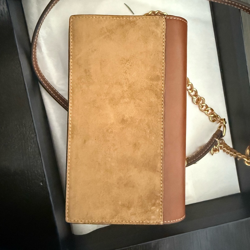 Ralph Lauren Tan and Brown Mini Chain Crossbody - Picture 8 of 8